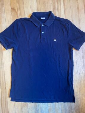 Men's Brooks Brothers Navy Blue Polo Shirt Size L Quiet Luxury